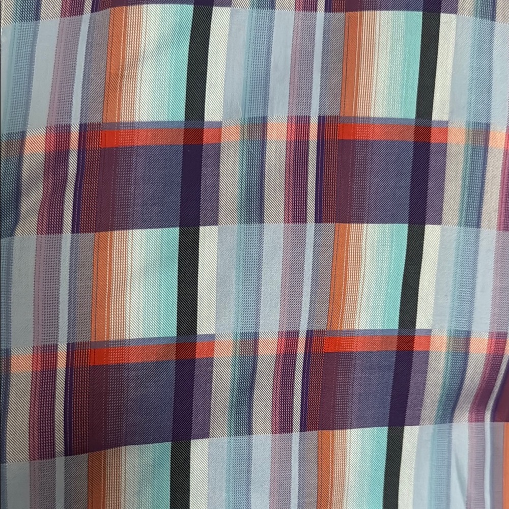 Bugatchi Multicolor Checkered Button Front Dress … - image 3